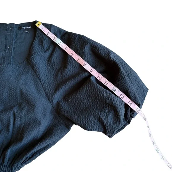 Madewell Seersucker Cut Out Back Dress- Size Large - Picture 14 of 16